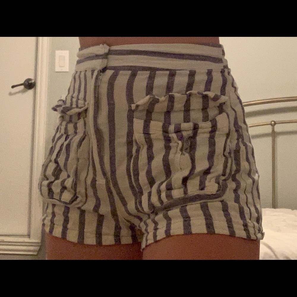 beachy striped shorts